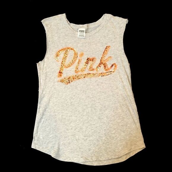 VS PINK Cut Sleeve Bling Tank - Picture 3 of 4